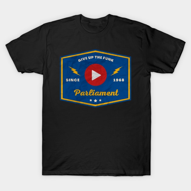 Parliament // Play Button T-Shirt by Blue betta